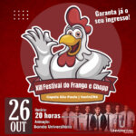 XIII Festival do Frango e Chopp será neste sábado