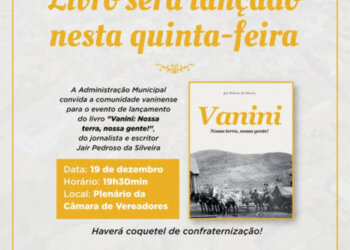 Livro sobre o município será lançado nesta quinta-feira