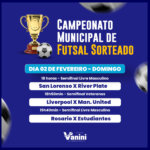 Domingo de semifinais no Campeonato Municipal de Futsal Sorteado