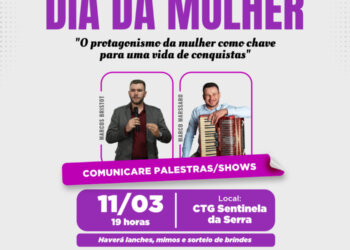 Palestra/Show celebrará o Dia da Mulher nesta terça-feira