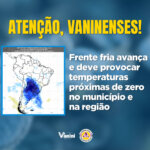 Frente fria avança e deve provocar temperaturas próximas de zero no município e região
